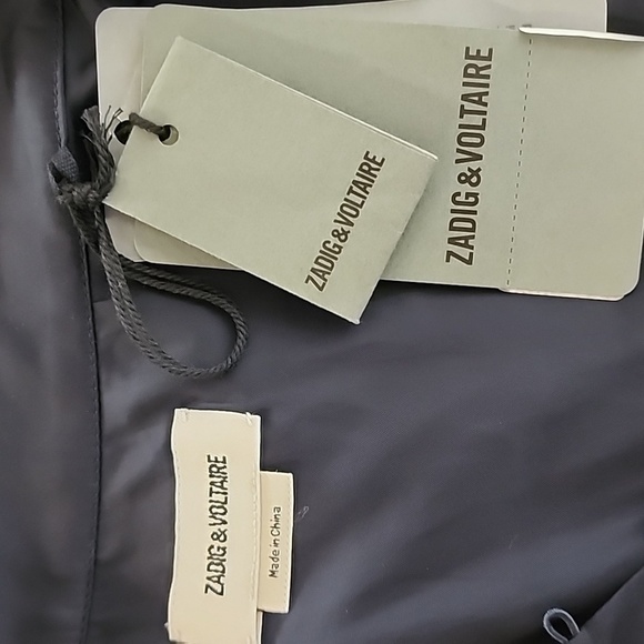 NWT Zadig & Voltaire Relinda Satin Button Front Midi Dress Size Large - Picture 11 of 14